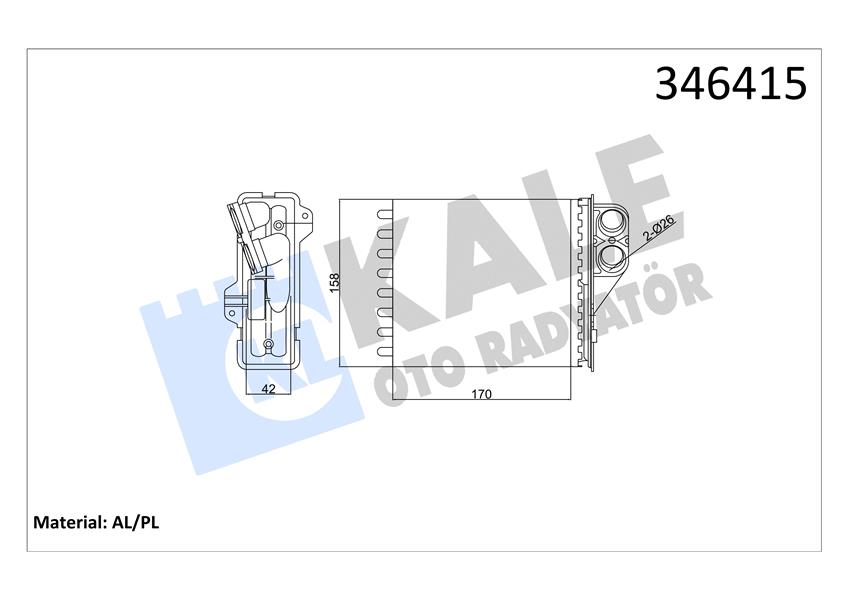 KALORİFER RADYATÖRÜ LOGAN 05>DUSTER 10>SANDE - KALE - OEM 6001547484