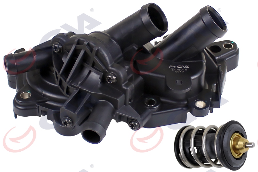 TERMOSTAT KOMPLE GOLF VII-LEON-A3 1.0-1.2-1.4-1.6 TSI (4 ÇIKIŞ) - GVA - OEM 04E121121A