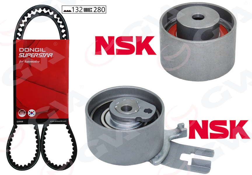 EKSANTRİK GERGİ KİTİ (132x280) VOLVO C30 C70 S60 S80 V70 => XC60 XC70 XC90 2.4TDI 20V K015580XS - DONGIL - OEM 31258305