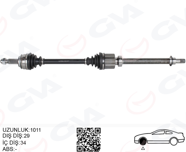 ÖN AKS SAĞ RENAULT KADJAR 1.5 DCI A-T (15-) - GVA - OEM 391000797R