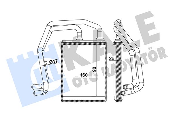 KALORİFER RADYATÖRÜ MITSUBISHI CANTER FUSO 2.8L 4M40 Euro1 FE711 01-> 3.9L 4D34-2A FE839 Euro4 06-> 3.9L 4D34T FE859 06-> - ALEMİNYUM - KALE - OEM ME733728