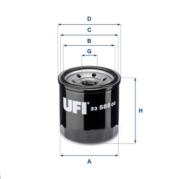 YAĞ FİLİTRESİ CHEVROLET KALOS-AVEO-SPARK 1.2 08> - UFI - OEM 96985730