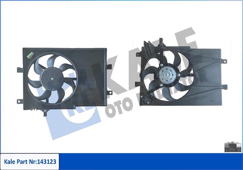 FAN GRUBU DAVLUMBAZLI FIAT PALIO-ALBEA 1.2 8V 16V 98<09 (MT) (KLİMALI) FAN MOTORU DAVLUMBAZLI - KALE - OEM 46826688