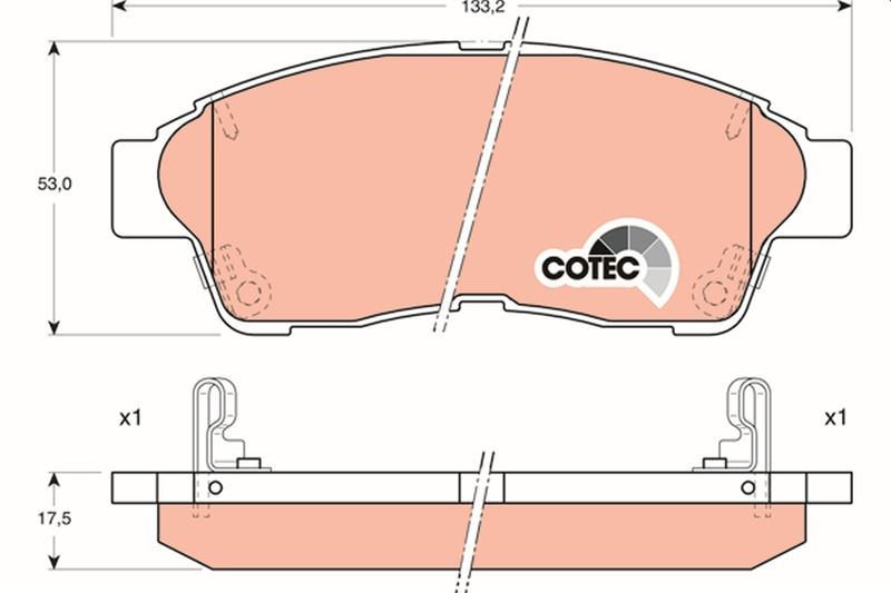 ÖN FREN BALATA TOYOTA COROLLA 1.6L 4A-FE (enjeksiyonlu) AE101 AE111 92-00 / CARINA E. CORONA 2.0L 3S-FE ST191 ST191E 92-98 / RAV4 2.0L 3S-FE SXA10 95-00 - TRW - OEM 0446512500