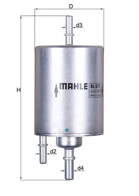 YAKIT FILTRESI AUDI A6 (4F/C6) 5.2 FSI V10 435HP (06-11) - MAHLE - OEM 4F0201511E