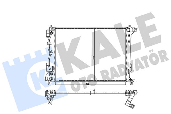 SU RADYATÖRÜ HYUNDAI TUCSON - KIA SPORTAGE IV 1.6-2.4 GDI 15<22 (AT) (BRAZING) (635X466.5X16) - KALE - OEM 25310D7600