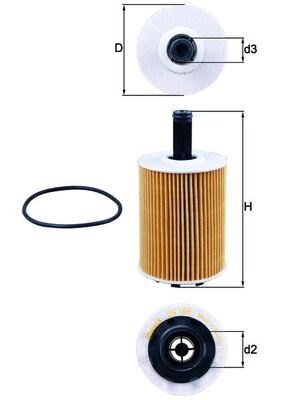 YAĞ FİLTRESİ T5-T4-PASSAT-POLO-BORA-GOLF-JETTA-TOU - MAHLE - OEM 045115466