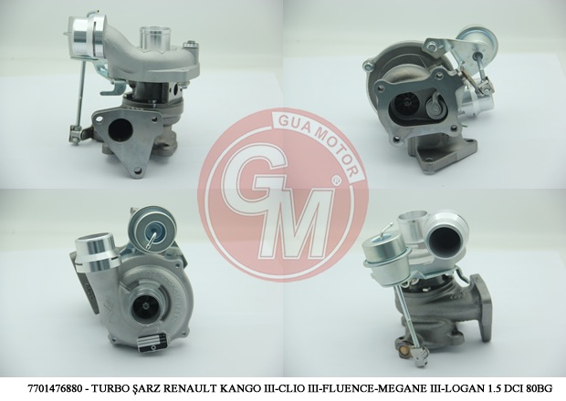 TURBO ŞARJ RENAULT KANGO DACIA LOGAN LOGAN MCW 1.5 DCI 80-85BG - GUA - OEM 7701476880