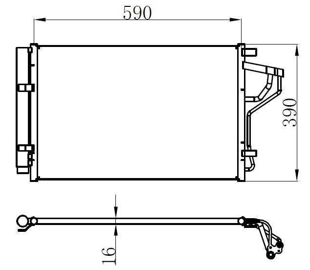 KLIMA RADYATORU KONDENSER BRAZING HYUNDAI I30 1.6 GDI-1.4-1.6 12-> CEED 1.4 CVVT-1.6 CVVT-1.6 GDI 12-> 608×381X16 AT/MT SANZUMAN #### - ORIS - OEM 976063X000