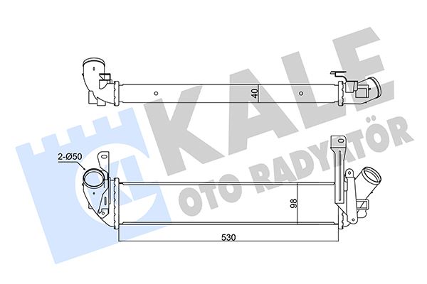 TURBO RADYATORU INTERCOOLER RENAULT KANGOO - NISSAN KUBISTAR 1.5DCI 98> - KALE RADYATOR - OEM 8200732390