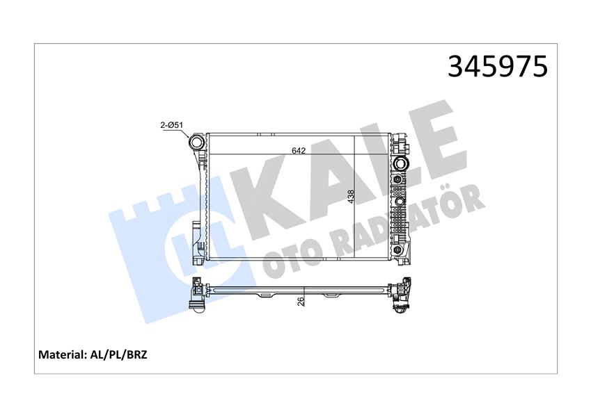 MOTOR SU RADYATORU MERCEDES W204 S204 C204 W212 S212 C207 A207 X204 R172 - KALE - OEM A2045002203