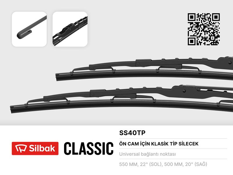 SİLECEK SÜPÜRGESİ 550/500MM MGN-XSARA-P306-BRAVA-BRAVO-MONDEO-CONNECT 02>13 T12-T15 92>00 - SILBAK - OEM 6U7J
