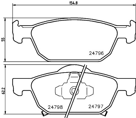 ÖN FREN BALATA HONDA ACCORD 2.0L R20A3 (CU kasa) 08-> - SANGSIN - OEM 45022TL1G00
