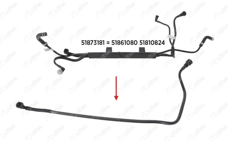 YAKIT HORTUMU FIAT YENI DOBLO 1.3 MULTIJET BRAKET HARIC - NIFEA - OEM 51873181