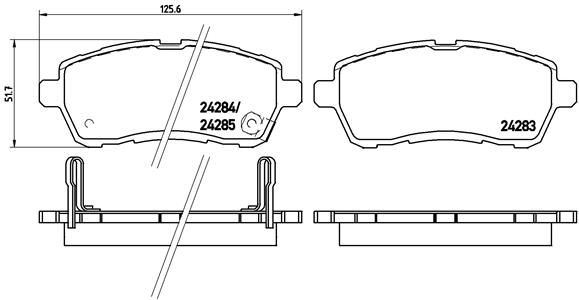 ÖN BALATA FIESTA VI 1.4-1.4TDCİ 1.6 TDCI 08=>SWIFT 10=> JUSTY 07=> MAZDA II 07=> SIRION 08=> - VALEO - OEM 1550219