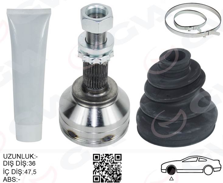 AKS KAFASI DIŞ SAĞ - SOL QASHQAI J10 KASA 1.5 DCI - 1.6 (BENZ.)(07-13) - GVA - OEM C9211