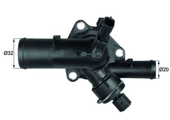 TERMOSTAT (108 ºC) RENAULT MODUS TWINGO II 12 16V - MAHLE TERMOSTAT - OEM 8200400294