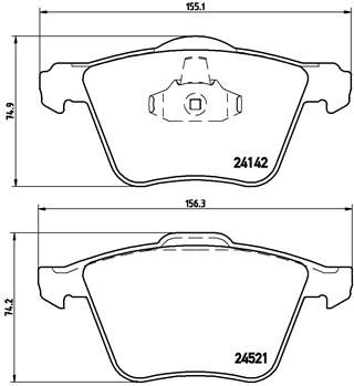 ON FREN BALATASI GALAXY S MAX 06>15 VOLVO S60 II 10>15 S80 II V60 V70 III 10> XC70 II 07> - BREMBO - OEM ME6G9J2K021CA