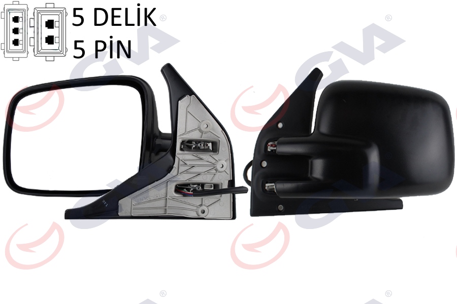 DIŞ DİKİZ AYNASI SOL TRANSPORTER T4 96> ELEKTRİKLİ+ISITMALI+KONVEKS VM-186EHL - GVA - OEM 701857507H01C