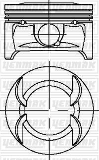 PİSTON+SEGMAN (0.50) ASTRA H-J INSIGNIA A-MOKKA-ZAFIRA B-TRAX-CRUZE-AVEO 1.6 16V A/B/Z16XER-LDE (79.50mm) - YENMAK - OEM 55559652