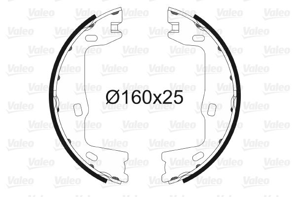 ARKA PABUÇ BALATA VECTRA A (88-95) VECTRA B (95-03 - VALEO - OEM 1605938