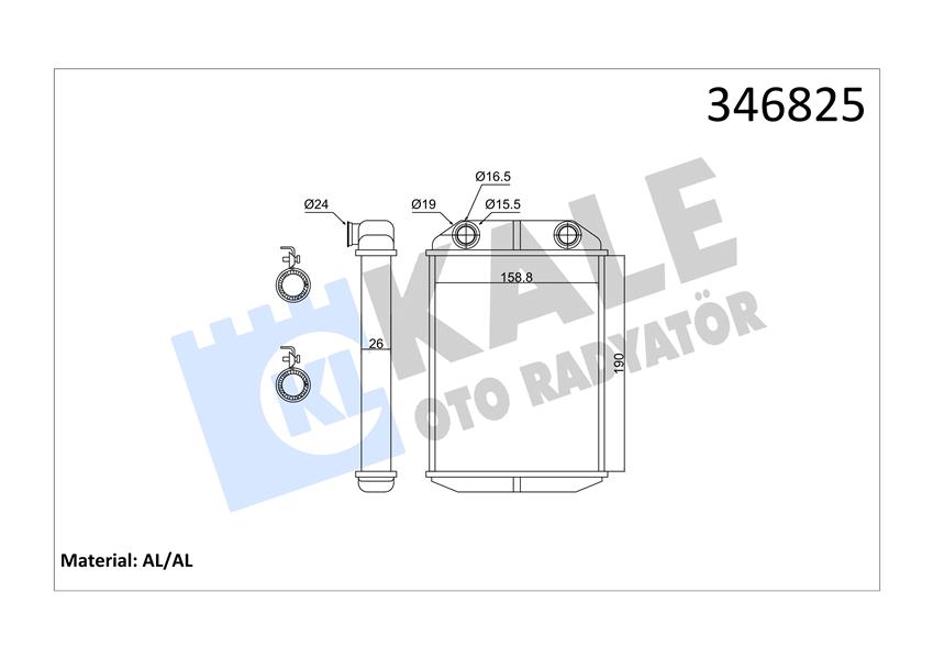 KALORİFER RADYATÖRÜ DACIA DOKKER 12> LODGY 12 - KALE - OEM 271154491R