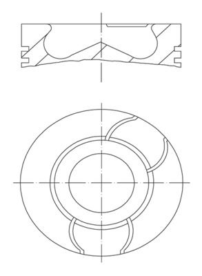 MOTOR PISTON SEGMAN MEGANE II SCENIC CLIO III MODUS LAGUNA III KANGOO (1.5DCI EURO4 K9K) (76.00MM) (0.50MM) - MAHLE - OEM 7701475354