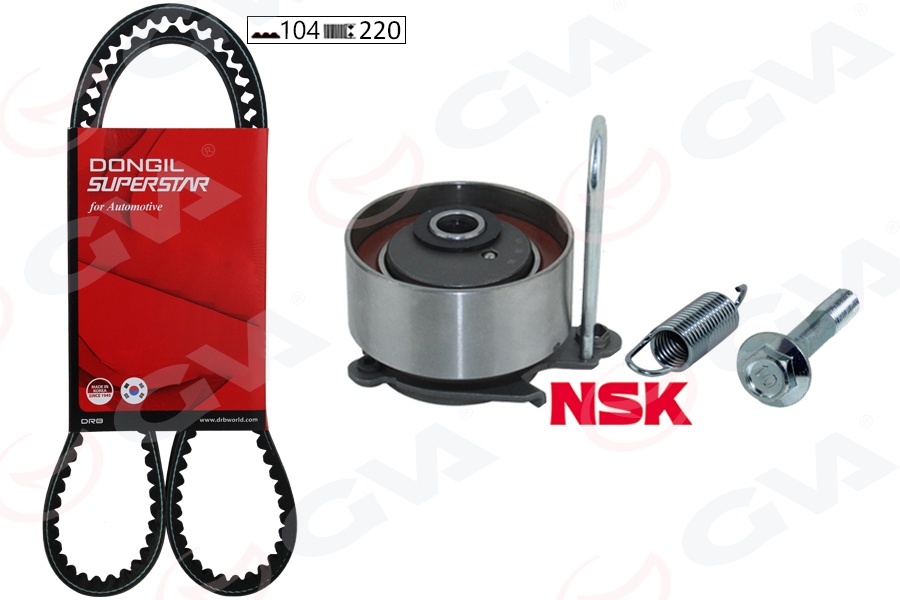 TRİGER KAYIŞ SETİ (EKSANTRİK SETİ) HONDA CIVIC 1.4L D14Z6 1.6L D16V1 D16W7 VTEC EP ES EU 01-05 (1 KAYIŞ + 1 RULMAN + 1 YAY) - DONGIL - OEM 14400PLM014