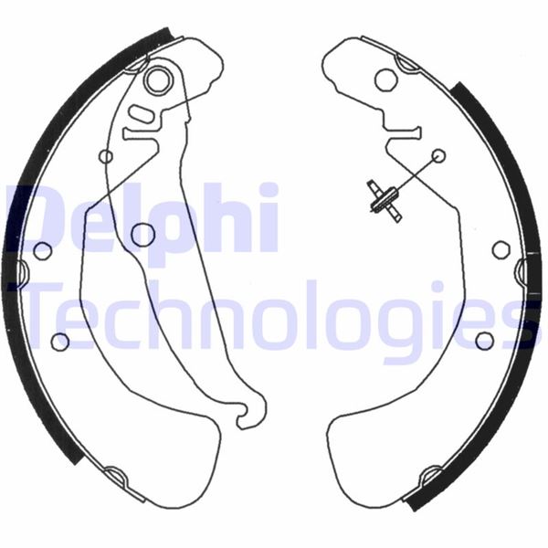 ARKA FREN BALATASI PABUCLU ASTRA F 91-98 - ASTRA G 98-05 ASTRA H 04-> COMBO 01-> VECTRA B-ZAFIRA A INCE TIP 230×42mm - DELPHI - OEM 93189978