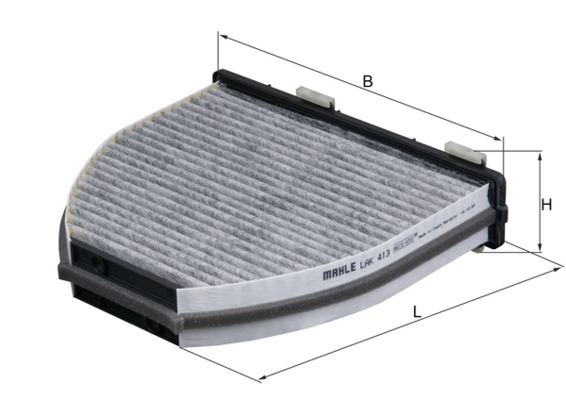 POLEN FILTRESI MERCEDES W204 W212 C218 X204 C190 C197 R231 KARBONLU - MAHLE - OEM A2128300318