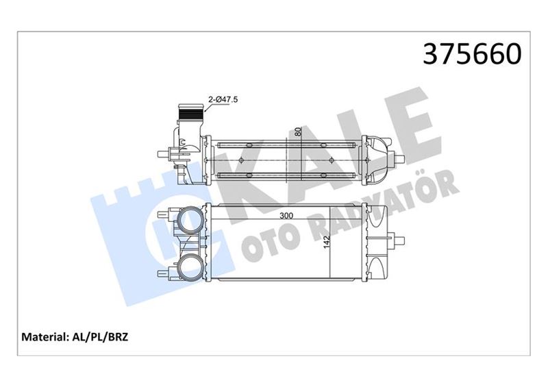 TURBO RADYATÖRÜ FORD ECOSPORT 17> - KALE - OEM GN11