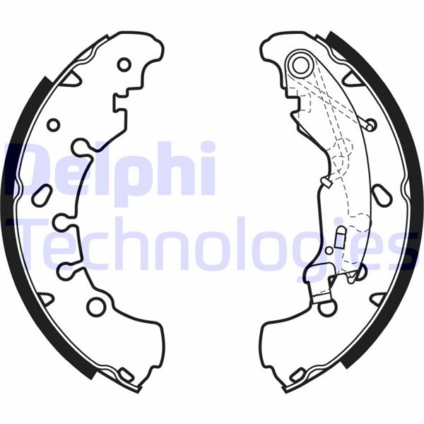 ARKA PABUÇ BALATA OPEL CORSA D 16> ADAM 14>18 PEUGEOT BIPPER 08> P605 90> CITROEN NEMO 08> FIAT FIORINO 08> PANDA 09>PUNTO 05> (203x38) GS8739 - DELPHI - OEM 93168956