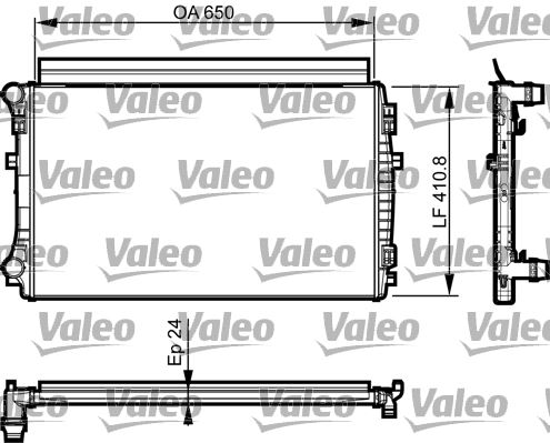 SU RADYATORU GOLF VII A3 LEON 1.2 1.4 1.6 TDI 12> — VALEO VAL-735558 - VALEO - OEM 5Q0121251EM