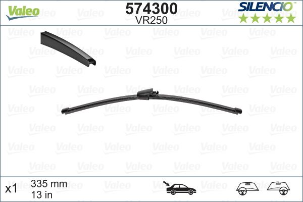 Valeo Silencio X-TRM Flat Blade VM250 (X1) (335 mm - VALEO - OEM A3397008006