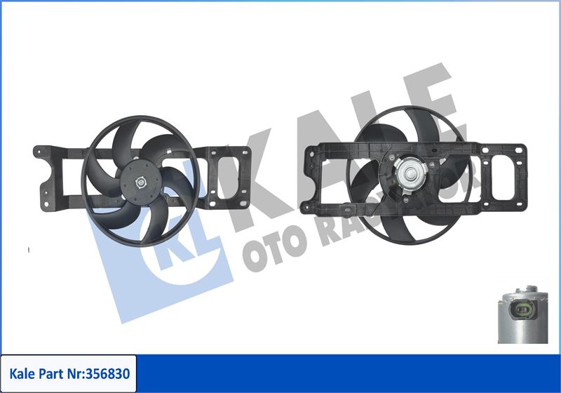 FAN MOTORU + DAVLUMBAZI LOGAN 1.4 1.6 04>12 - KALE RADYATOR - OEM 8200702955