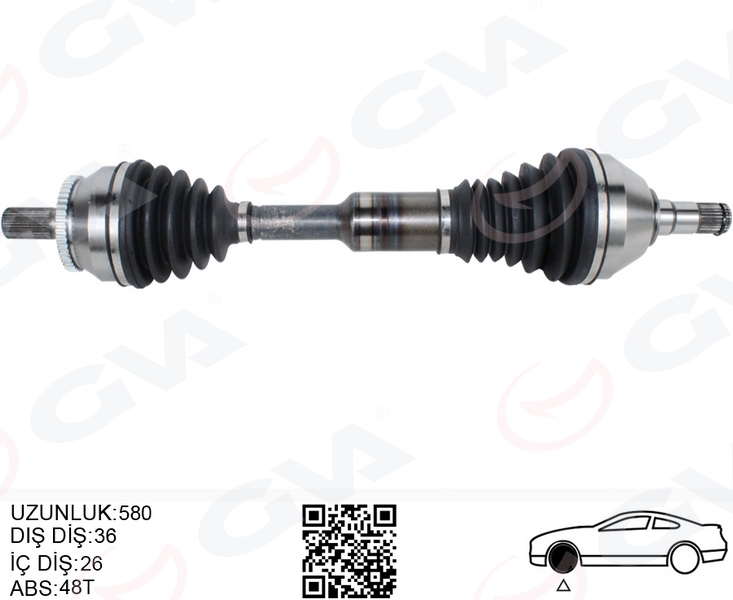 ÖN AKS KOMPLE SOL VOLVO XC90 02> (ABS LI) - GVA - OEM 8601581