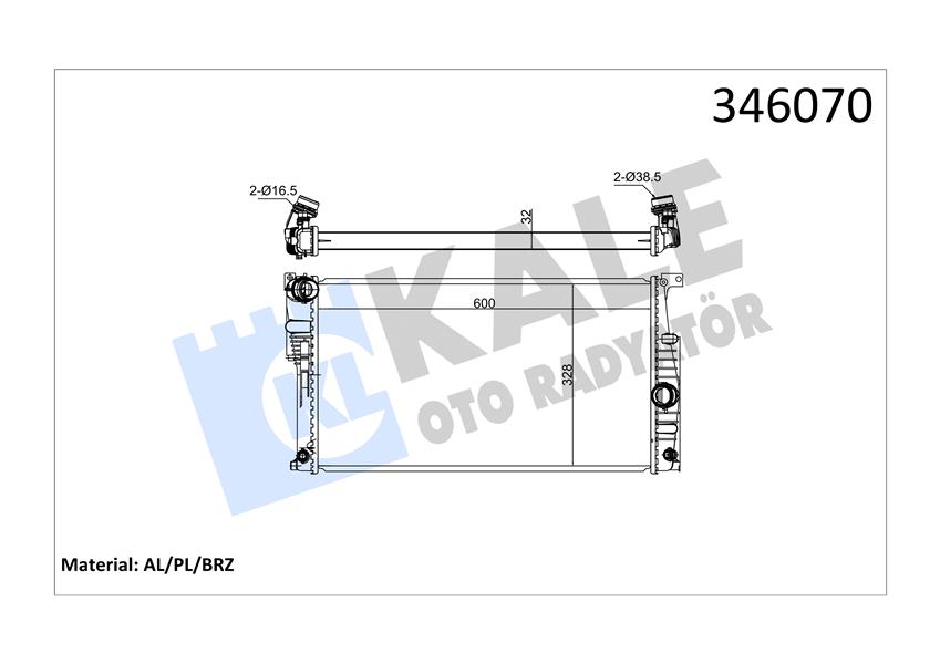 MOTOR SU RADYATORU BMW N20 N26 N55 B38 F20 F21 F22 F23 F30 F31 F34 F35 F32 F33 F36 - KALE - OEM 17118672104