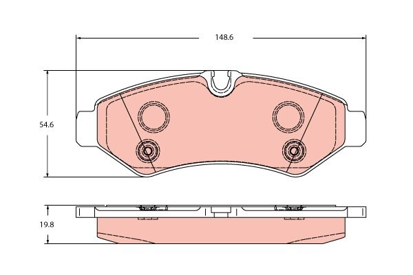 FREN BALATASI ARKA MERCEDES SPRINTER B907 B910 TEK TEKER - TRW - OEM A9104207300