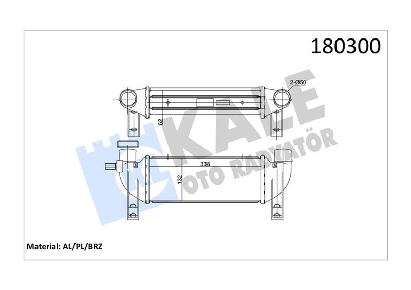 TURBO INTERCOOLER RADYATORU CONNECT 1.8TDCI 02>06 - KALE - OEM 2T1Q9L440AC