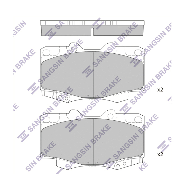 ÖN FREN BALATA TOYOTA HILUX VIGO 2,5L 2KDFTV KUN25 4X4 05-> - SANGSIN - OEM 044650K020