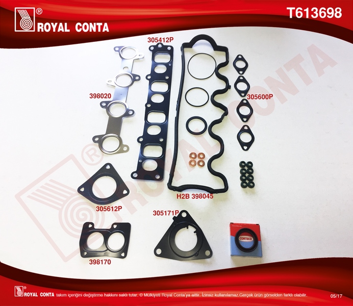 ALT TAKIM CONTA ORJINAL YATAKLI KRANK KECESI DOBLO-PUNTO-STRADA 1.9 JTD MULTIJET - ROYAL - OEM 71739971