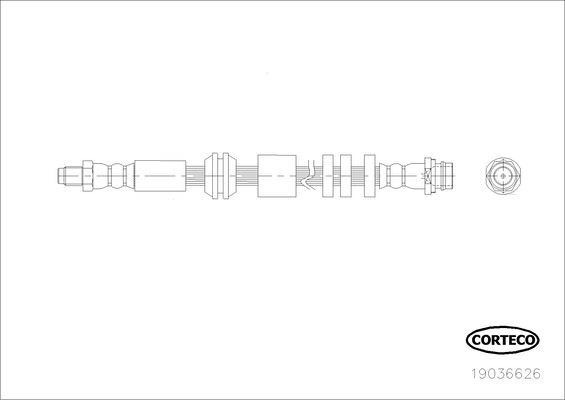 FREN HORTUMU ON LAND ROVER FREELANDER II L359 06 - CORTECO - OEM LR040770