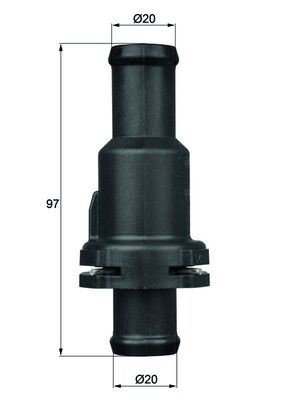 TERMOSTAT KOMPLE 75C GOLF 5-6-JETTA-PASSAT-SCOROCC - MAHLE - OEM 1K0121113A