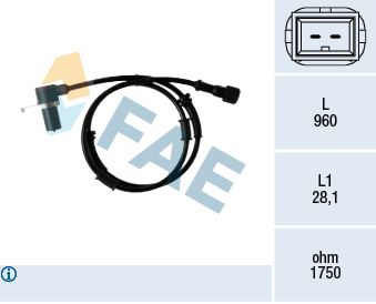 ON ABS SENSORU VOLVO S40 I (644) 1.6 99>04 V40 (645) 95>04 - FAE - OEM 30854299