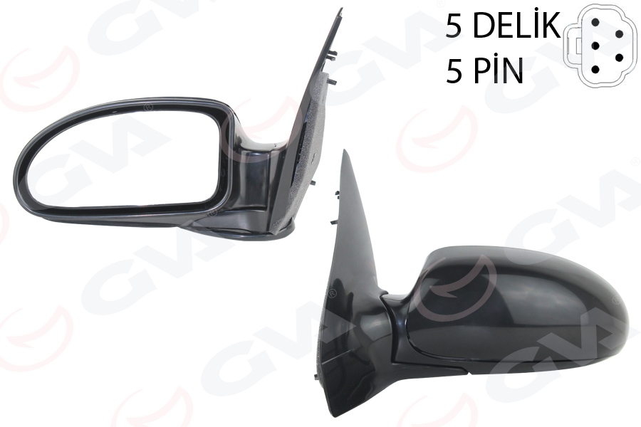 DIŞ DİKİZ AYNASI SOL FORD FOCUS 98 > ELEKTRİKLİ ISITMALI ASTARLI DEĞİŞEN KAPAK 5PİN - GVA - OEM 98AB