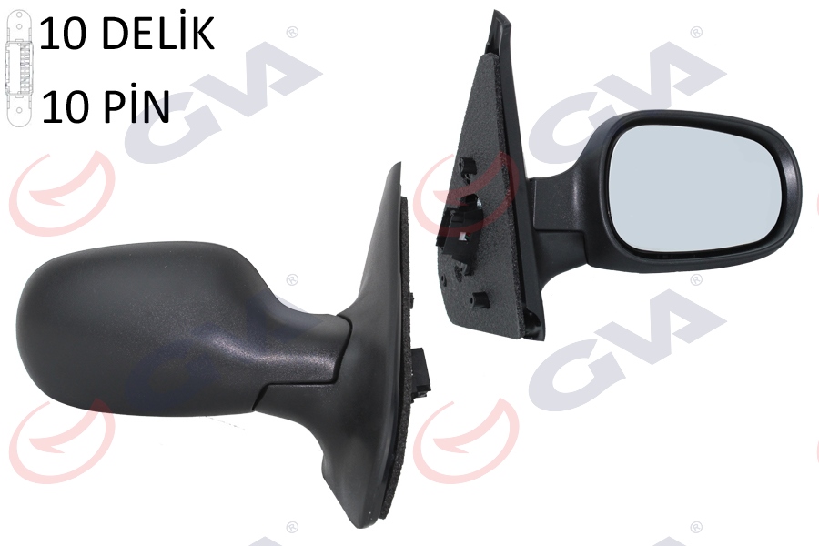 DIŞ DİKİZ AYNASI SAĞ SYMBOL 00> ELEKTRİKLİ+KONVEKS 3 FİŞ VM-136EHSR - GVA - OEM 7700435864
