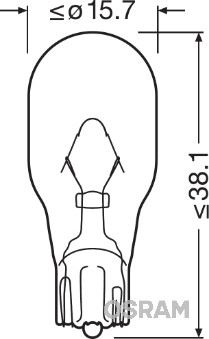 AMPUL W16W STOP DİPSİZ - SARI - - OSRAM