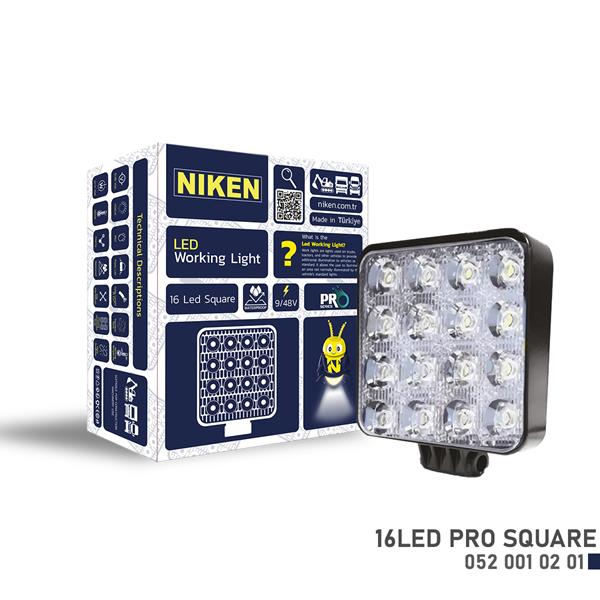 CALISMA LAMBASI 16 LEDLİ KARE - NIKEN