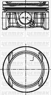 PİSTON+SEGMAN (0.50) ASTRA J-CORSA D-E-MOKKA-INSIGNIA A-MERIVA B-ADAM-ZAFIRA C-CRUZE-TRAX 1.4 16V (73mm) A/B/D14NET-NEL-NEJ - YENMAK - OEM 55565420