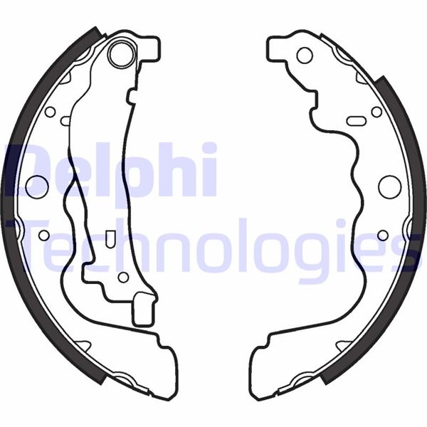 FREN BALATASI ARKA (PABUÇ) RENAULT KANGOO 08> E - DELPHI - OEM 7701210109